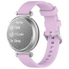 For Garmin Lily 2 14mm Silver Buckle Silicone Watch Band Wristband(Purple) - 1