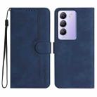 For vivo V30 Lite 5G India/T3 5G IDN Heart Pattern Skin Feel Leather Phone Case(Royal Blue) - 1