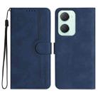 For vivo Y03 4G Global Heart Pattern Skin Feel Leather Phone Case(Royal Blue) - 1