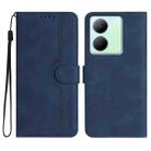 For vivo Y36 5G Global/Y36 4G Global Heart Pattern Skin Feel Leather Phone Case(Royal Blue) - 1