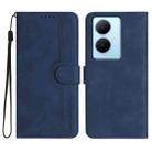 For vivo Y78+ 5G Global/Y78 5G Global Heart Pattern Skin Feel Leather Phone Case(Royal Blue) - 1