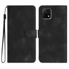 For vivo Y72 5G India Heart Pattern Skin Feel Leather Phone Case(Black) - 1