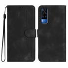 For vivo Y51 2020 India/Y31 4G India Heart Pattern Skin Feel Leather Phone Case(Black) - 1