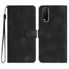 For vivo Y30 4G Global Heart Pattern Skin Feel Leather Phone Case(Black) - 1