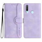 For vivo Y17/Y15/Y12/Y11 Heart Pattern Skin Feel Leather Phone Case(Purple) - 1