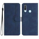 For vivo Y17/Y15/Y12/Y11 Heart Pattern Skin Feel Leather Phone Case(Royal Blue) - 1