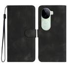 For vivo iQOO Z9s / V40e India Heart Pattern Skin Feel Leather Phone Case(Black) - 1