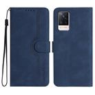 For vivo S9 Heart Pattern Skin Feel Leather Phone Case(Royal Blue) - 1