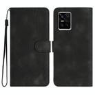For vivo S10 / S10 Pro Heart Pattern Skin Feel Leather Phone Case(Black) - 1