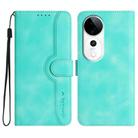 For vivo S19 Pro Heart Pattern Skin Feel Leather Phone Case(Light Blue) - 1