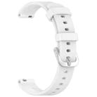 12mm Universal Solid Color Silver Buckle Silicone Watch Band(White) - 1