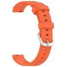 12mm Universal Solid Color Silver Buckle Silicone Watch Band(Orange) - 1