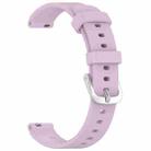 12mm Universal Solid Color Silver Buckle Silicone Watch Band(Purple) - 1