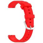 12mm Universal Solid Color Silver Buckle Silicone Watch Band(Red) - 1