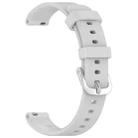 12mm Universal Solid Color Silver Buckle Silicone Watch Band(Light Grey) - 1