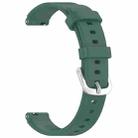 12mm Universal Solid Color Silver Buckle Silicone Watch Band(Dark Green) - 1