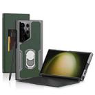 For Samsung Galaxy S23 Ultra 5G GKK Armor Flip Leather Phone Case, Without Pen(Night Green) - 1