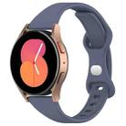 20mm Slim Reverse Buckle Silicone Watch Band(Blue Grey) - 1