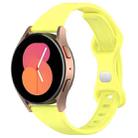 20mm Slim Reverse Buckle Silicone Watch Band(Bright Yellow) - 1