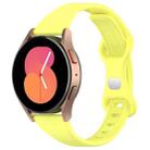22mm Slim Reverse Buckle Silicone Watch Band(Bright Yellow) - 1