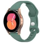 22mm Slim Reverse Buckle Silicone Watch Band(Pine Green) - 1