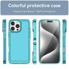 For iPhone 16 Pro Max Candy Series TPU Phone Case(Transparent Blue) - 2