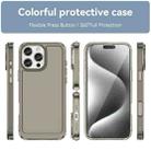 For iPhone 16 Pro Max Candy Series TPU Phone Case(Transparent Grey) - 2