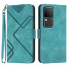 For vivo V30 5G Global/V30 Pro 5G Global Line Pattern Skin Feel Leather Phone Case(Light Blue) - 1