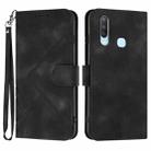 For vivo Y17/Y15/Y12/Y11 Line Pattern Skin Feel Leather Phone Case(Black) - 1