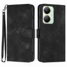 For vivo Y27 4G Global Line Pattern Skin Feel Leather Phone Case(Black) - 1