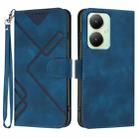 For vivo Y27 4G Global Line Pattern Skin Feel Leather Phone Case(Royal Blue) - 1