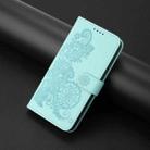 For ZTE Fresh 50 Datura Flower Embossed Flip Leather Phone Case(Light Blue) - 2