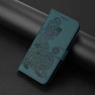 For ZTE nubia Music Datura Flower Embossed Flip Leather Phone Case(Dark Green) - 2