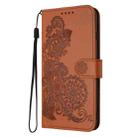 For ZTE nubia S 5G A403ZT Datura Flower Embossed Flip Leather Phone Case(Brown) - 3