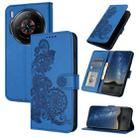 For ZTE nubia Z60S Pro Datura Flower Embossed Flip Leather Phone Case(Blue) - 1