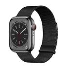 For Apple Watch Series 7 45mm ZGA Milanese Magnetic Metal Watch Band(Black) - 1