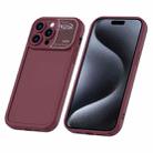 For iPhone 15 Pro Max Aromatherapy Liquid Silicone Phone Case(Wine Red) - 1