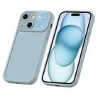 For iPhone 15 Plus Aromatherapy Liquid Silicone Phone Case(Light Cyan) - 1