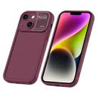 For iPhone 14 Plus Aromatherapy Liquid Silicone Phone Case(Wine Red) - 1