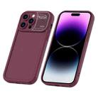 For iPhone 14 Pro Aromatherapy Liquid Silicone Phone Case(Wine Red) - 1