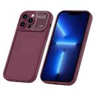 For iPhone 13 Pro Aromatherapy Liquid Silicone Phone Case(Wine Red) - 1