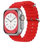 For Apple Watch SE 2023 44mm ZGA Ocean Silicone Watch Band(Red) - 1