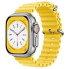 For Apple Watch Ultra 2 49mm ZGA Ocean Silicone Watch Band(Yellow) - 1