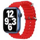 For Apple Watch Series 7 45mm ZGA Ocean Silicone Watch Band(Red) - 1