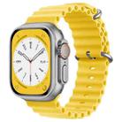 For Apple Watch Series 6 44mm ZGA Ocean Silicone Watch Band(Yellow) - 1
