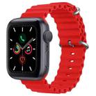 For Apple Watch Series 5 44mm ZGA Ocean Silicone Watch Band(Red) - 1