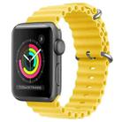 For Apple Watch Series 2 42mm ZGA Ocean Silicone Watch Band(Yellow) - 1