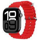 For Apple Watch Series 10 46mm ZGA Ocean Silicone Watch Band(Red) - 1