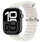 For Apple Watch Series 10 42mm ZGA Ocean Silicone Watch Band(White) - 1