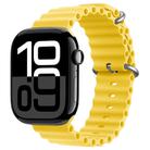 For Apple Watch Series 10 42mm ZGA Ocean Silicone Watch Band(Yellow) - 1